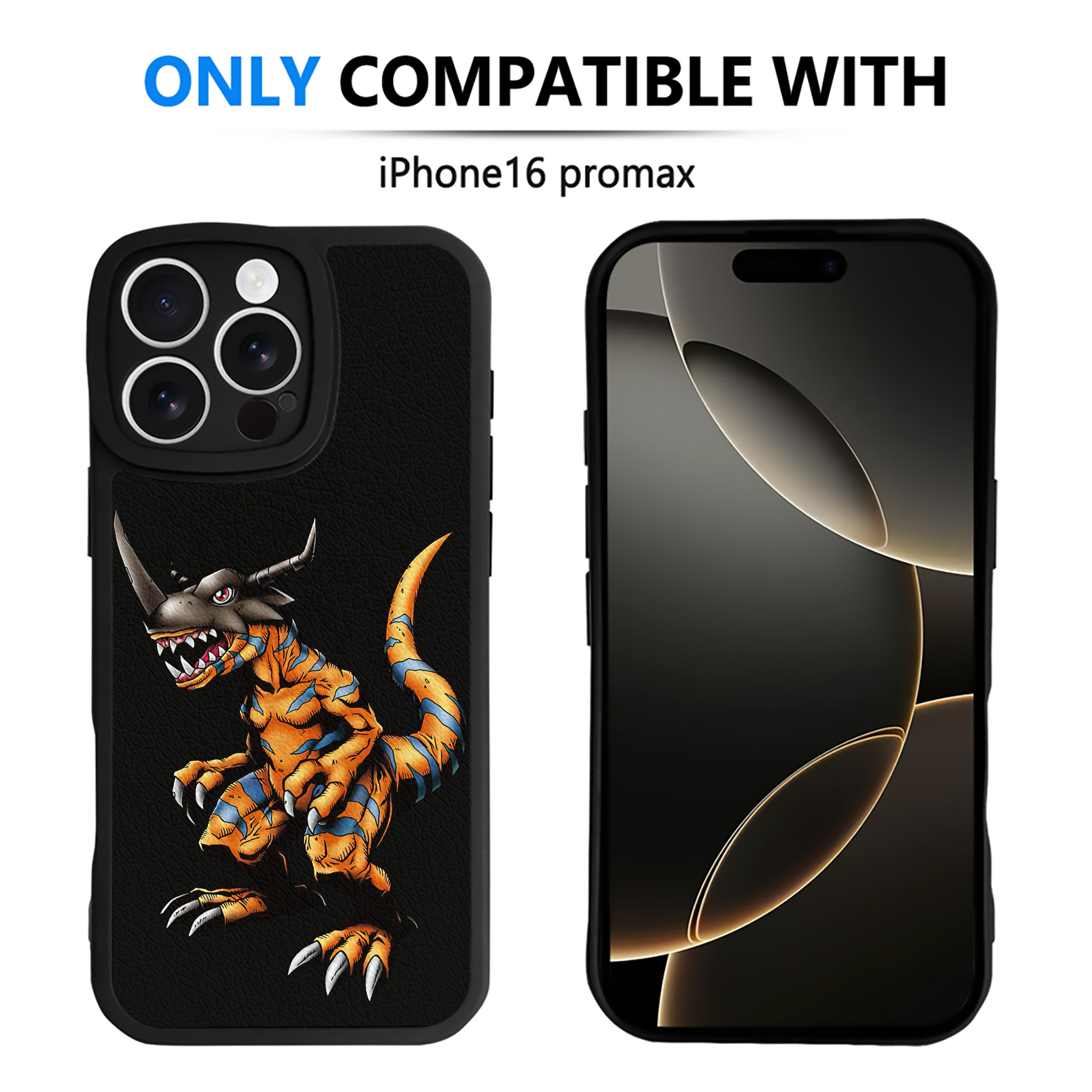（画像用） Digimon デジタルモンスター/デジモン 【iPhone 16シリーズ対応】シリコンスマホケース（レザー調） 材質：シリコン